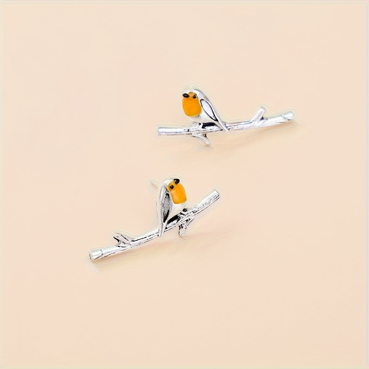 Cartoon-Style Bird Earrings