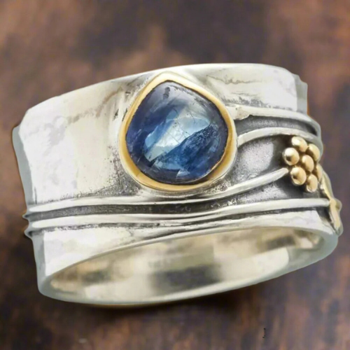 Bague bohémienne esprit libre avec pierre précieuse