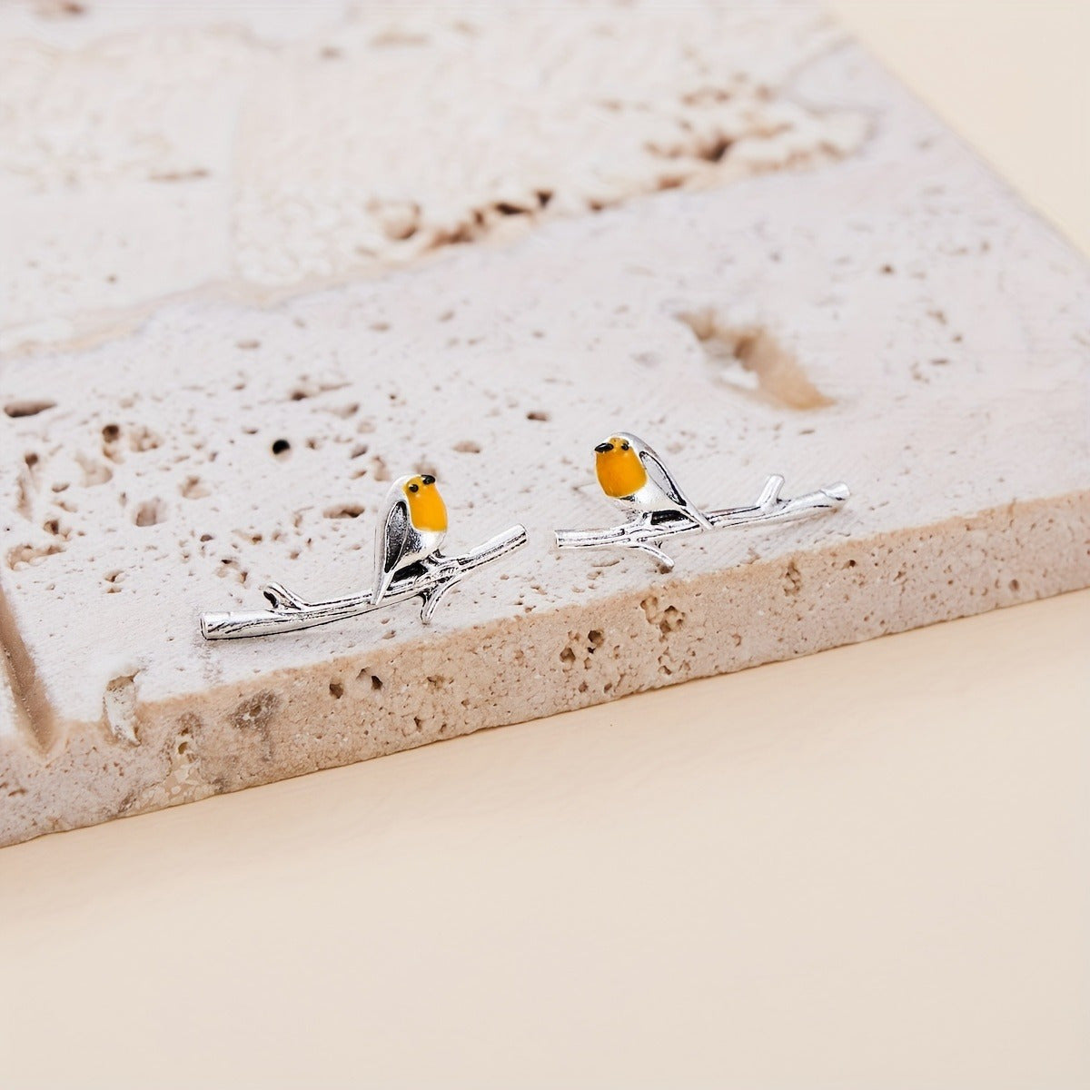 Cartoon-Style Bird Earrings